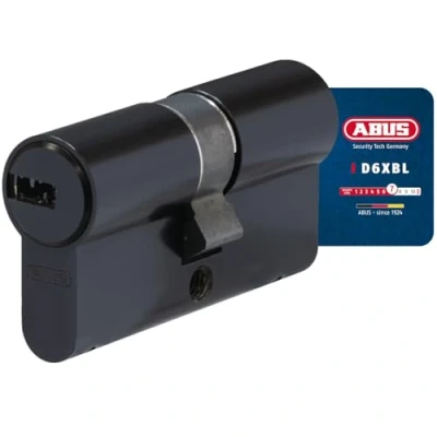 Immagine di ABUS Cilindro profilato D6XBL 30/35 con scheda codice e 5 chiavi 96802 nero