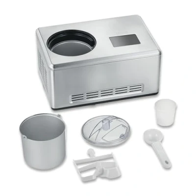 Immagine di SEVERIN EZ 7406 Gelatiera 2in1, yogurt, display touch LED, 2 contenitori da L, timer, raffreddamento automatico, autorefrigerante, mantiene freddo 30 min, ricettario, acciaio inox