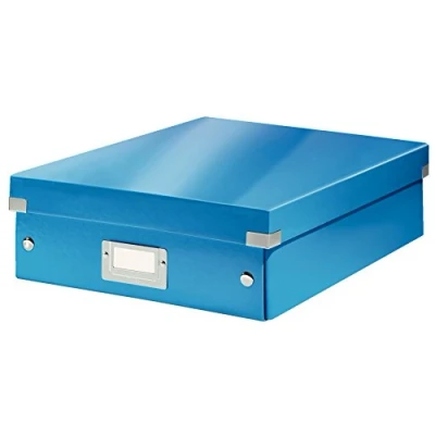 Immagine di Leitz Click &amp; Store WOW Scatola Organizer Media, per Archivio e Organizzazione di Cavi Cancelleria, Adatta a Casa Ufficio, Azzurro, 60580036