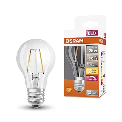 Immagine di OSRAM Lampada LED Classic a stella per base B22D, forma di pera, gl fr, lumens 806, bianco caldo, 2700k, sostituzione lampadine da 60w convenzionali, non dimmerabile, 6 pacchetti