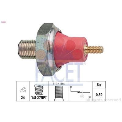 Immagine di FACET 7.0031 Bulbo Pressione Olio 1/8 27NPT 1 Made in Italy OE Equivalent