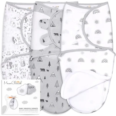 Immagine di Mama Cheetah 3 6 mesi borsa fasciatoria in cotone biologico, fascia per neonato, fasciatura bambini, sciarpa fasciatura, facile ragazza
