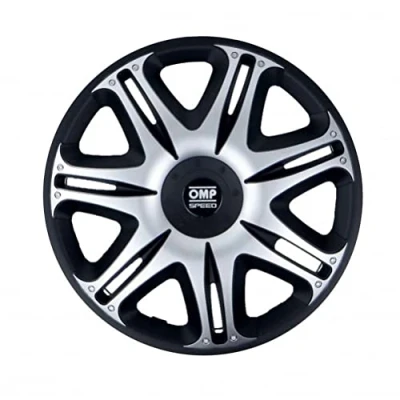 Immagine di OMP SPEED SET 4 COPRICERCHI MOD. GHOST NERO/ARGENTO 13 POLLICI