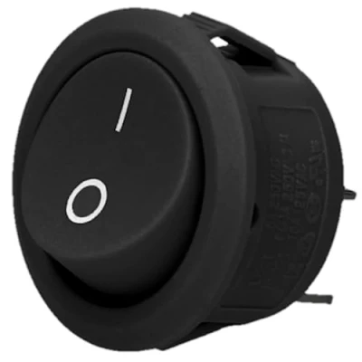 Immagine di Miratic Interruttore a Bilanciere Pulsante Auto da Pannello Interruttori Barca Micro On Off Rotondo (nero)
