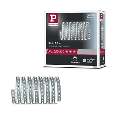 Immagine di Paulmann MaxLED 500 70828 Espansione striscia LED con spina 24 V 2.5 m Bianco luce del giorno 1 pz.