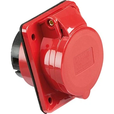 Immagine di Knightsbridge IN0017 IP44 Presa angolata per Montaggio a Pannello 3P+N+E, 415 V, Rosso, 415V 16A