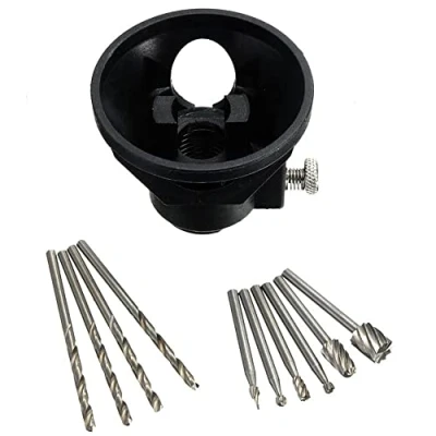 Immagine di Posizionatore rotante di precisione per Dremel, strumenti in carburo tungsteno con fresa HSS Router Bit