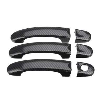 Immagine di Viviance 6Pcs Set ABS Carbon 3 Maniglia della Porta Copre Maniglie compatibile con VW Transporter T5 T6 Caddy