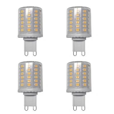 Immagine di lampadine G9 9W Led, Flat Round, chip a 88 equivalenti alogene da 90 W, 900LM, 3000K bianco caldo, angolo 360 , CA 220 240 V, non dimmerabili, 4 pacchi