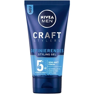 Immagine di Nivea Men Craft Stylers Defining styling Gel, gel per capelli con finitura semi opaca, facile e veloce dei forte tenuta, confezione da 1 (1 x 150 ml)