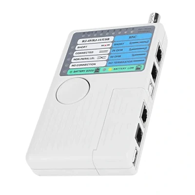 Immagine di Tester per cavi di rete LAN portatile 4 in 1 Telecomando RJ11 RJ45 USB BNC STP UTP