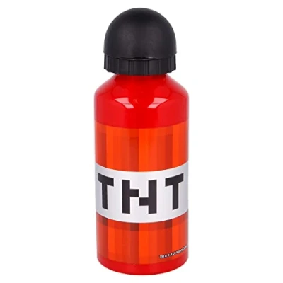 Immagine di STOR Minecraft Bottiglia In Alluminio Per Bambini Borraccia D&#039;acqua Riutilizzabile 400 Ml
