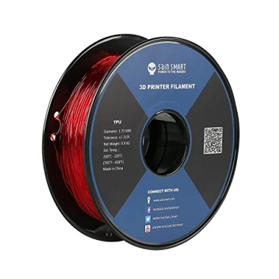 Immagine di SainSmart Red Flexible TPU 3D Printing Filament, 1.75 mm, 0.8 kg, Dimensional Accuracy +/ 0.05 mm