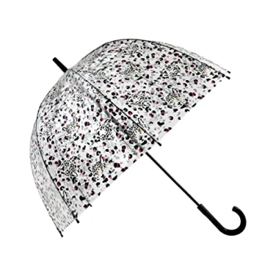 Immagine di Fulton Birdcage 2 Leopard Camo Print Ombrello, Trasparente, Gabbia per uccelli
