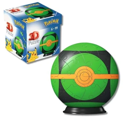 Immagine di Ravensburger Puzzle 3D 11626 Palla Poké Balls Finsterball [EN] Dusk Ball per i fan dei Pokémon grandi e piccoli a partire dai 6 anni