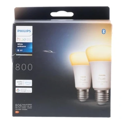 Immagine di Philips Lighting Hue Kit 2 lampadine LED 871951432824200 ERP: F (A G) White Ambiance E27 Dopelpack 2x570lm60W 9 W Da bianco caldo a freddo