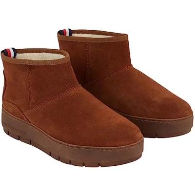 Immagine di Tommy Hilfiger COOL Stivaletti con plateau, Donna, Taglia: 39, Natural cognac Scamosciato