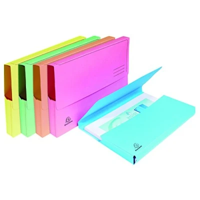 Immagine di Exacompta 47970E Cartelle con Tasca, 24.5x32.5 cm, Multicolore, 10 Pezzi