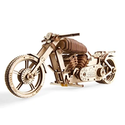 Immagine di UGEARS Puzzle 3D in Legno per Adulti Kit Modellino Moto Fai da Te Motocicletta Modellini Costruire di Costruzione Modello VM 02