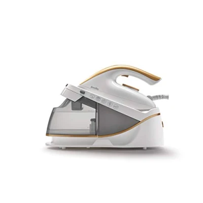 Immagine di Breville PRESSXPRESS 2400W Ferro da Stiro con Caldaia, Piastra Multidirezionale in Ceramica, Colpo Vapore 230 g, Getto Verticale 100g/min, *Pressione 5 Bar, Bianco