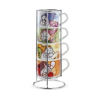 Immagine di Egan Set 4 Tazzine Caffè ML 80 7 Nani + Metal Rack, 133002