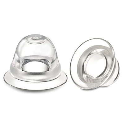 Immagine di Welnove Invisible Niplette 4PCS Nipple Shield Sucker per correttore Piatto e invertito, tettarella assistita Everter, 100% Silicone Alimentare (Morbido capezzolo con Custodia Portatile)