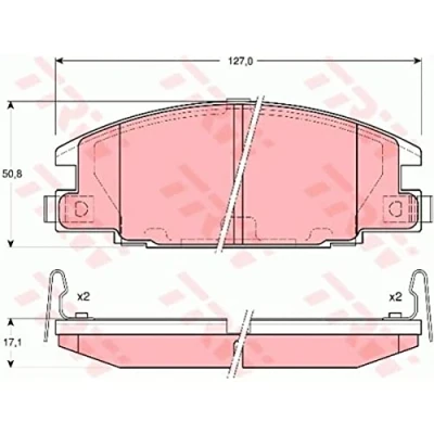 Immagine di TRW GDB3161 Kit pastiglie freno con segnalatore acustico usura ISUZU: D Max 1 Pickup, OPEL: Frontera A SUV, Campo