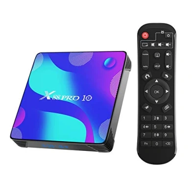 Immagine di Android 11 TV Box,TUREWELL 4GB RAM 32GB ROM RK3318 Quad Core 64bit Cortex A53 Support 2.4/5.0GHz dual Band WiFi BT4.0 3D 4K 1080P H.265 10/100M Ethernet HD2.0 Smart Box