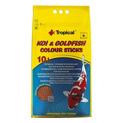 Immagine di KOI&amp;GOLDFISH COLOUR STICKS 10L / 800G è un mangime galleggiante completo che esalta i colori per tutte le Koi colorate