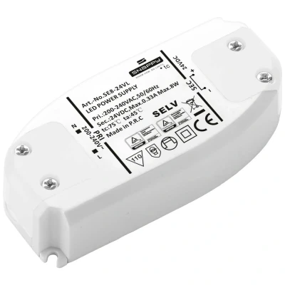 Immagine di Dehner Elektronik SE 8 24VL (24VDC) Trasformatore per LED, Driver LED Tensione costante W 0.33 A 24 V/DC 1 pz.