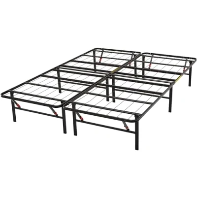 Immagine di Amazon Basics Base pieghevole per materasso, si monta senza attrezzi, con spazio di conservazione sottostante, letto singolo, Nero, 190 L x 135 W 35.5 H cm