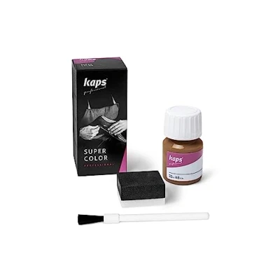Immagine di Kaps Super Color, Colorante per Pelle Naturale, Ecopelle e Tessuto, Tinta da 25ml (170 Sabbia)