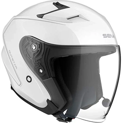 Immagine di Sena Outstar Open Face Smart Helmet (Bianca, Piccolo)