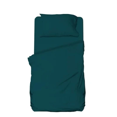 Immagine di hermet Set Lenzuolo Una Piazza e Mezza Microfibra, Ottanio, Completo Letto, Sopra, Con Angoli, Federa, Winner