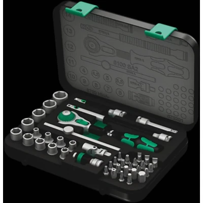 Immagine di Wera 8100 SA 2 Zyklop Kit di chiavi a bussola metrico 1/4 (6.3 mm) 42 parti 05003533001