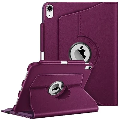 Immagine di FINTIE Rotating Custodia per iPad 10ª Generazione 10.9&quot; 2022 con Pencil Holder, 360 Gradi di Girevole Cover Case Auto Sveglia/Sonno, Viola