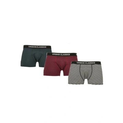 Immagine di Urban Classics Boxer Shorts 3PACK Culotte, Uomo, Taglia: Large, Btlgrn/dblu+brgd/dblu+wht/blk