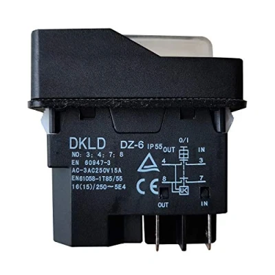 Immagine di DKLD DZ 6 4 Pin Interruttore elettromagnetico con spegnimento e protezione contro la tensione, per apparecchiature elettriche industriali, 250 V, 16 A, IP55