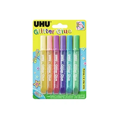 Immagine di Uhu Glitter Glue Shiny 6 X 10 Ml, Assortiti