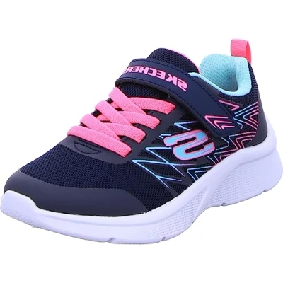 Immagine di Skechers Microspec Bold Delight, Sneakers Bambine e ragazze, Navy Mesh Hot Pink Trim, 34 EU