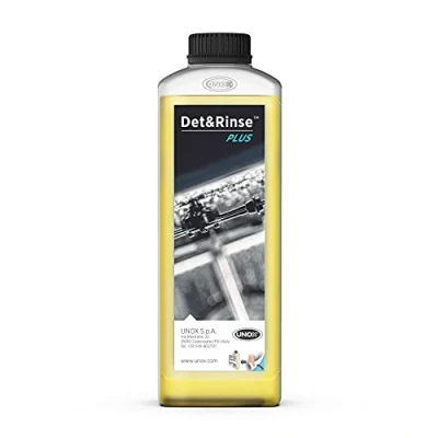 Immagine di UNOX DET&amp;Rinse PLUS. Detergente brillantante concentrato. Per forni MIND.Maps™ PLUS e ONE. 10 bottiglie da 1 litro l&#039;una