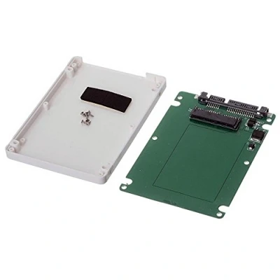 Immagine di Cablecc, alloggiamento per hard disk, da micro SSD SATA circa 4,6 cm 16 poli, a 22 poli 6,35 cm, 7 mm di altezza + 15 mm, colore: bianco
