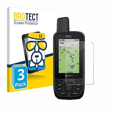 Immagine di brotect Pellicola Protettiva Vetro per Garmin GPSMAP 66sr Protezione Schermo (3 Pezzi) [Durezza Estrema 9H, Chiaro]