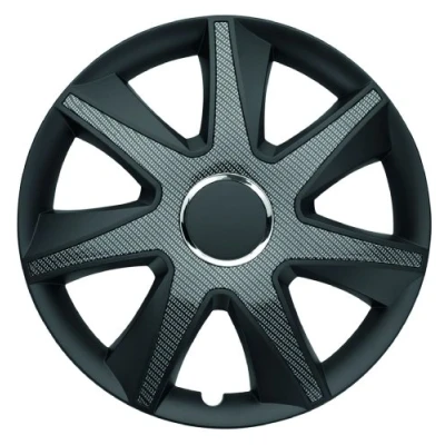 Immagine di Albrecht Copricerchi 16 pollici carbone/nero neri per cerchioni in acciaio Borchie Run plastica di alta qualità con rivestimento a strati Made EU