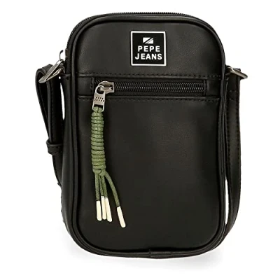 Immagine di Pepe Jeans Bea Borsa a Tracolla Portacellulare Nero 11x17,5x2,5 cm Pelle Sintetica