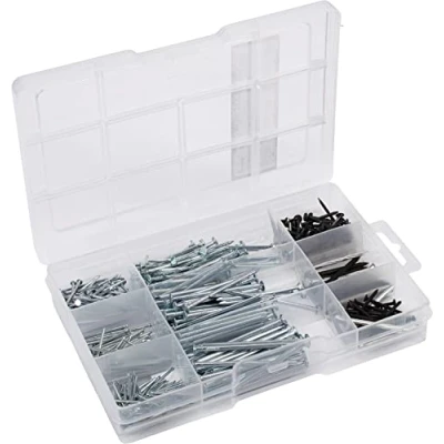 Immagine di Connex DP8500127 Assortimento di unghie da 490 pezzi, con pettine, preordinati in pratica scatola plastica, adatti per casa, hobby e officina, assortita