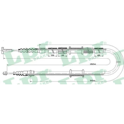 Immagine di LPR C0341B Cavo Freno 1266/945 a disco