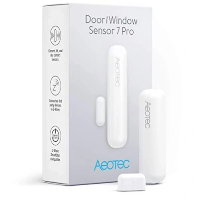 Immagine di AEOTEC ZWA012 C, Z Wave Plus Enabled 3 1 porte, richiesto hub Zwave, Gen 7, bianco (sensore porta/finestra 7 Pro)