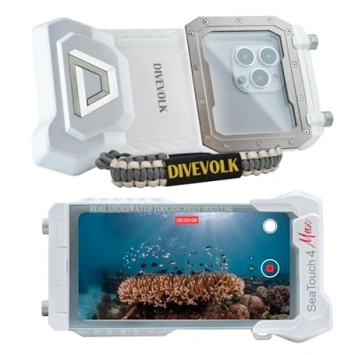 Immagine di DIVEVOLK Custodia per telefono subacquea compatibile con iPhone 12/12 Pro/12 Pro Max/13/13 Pro/13 Max/14/14 Pro/14 Max/15/15 Pro/15 Max