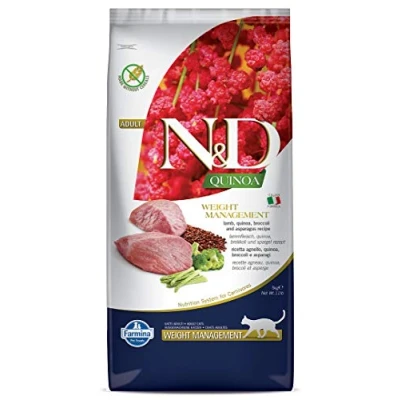 Immagine di Farmina N&amp;D Quinoa Cat Weight Management Agnello, e Broccoli Set %: 2 x 5 kg